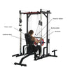 Power Cage, 1400LBS Squat Rack with Cable Crossover System, Home Gym Equipment Multi-Function Smith Machine with LAT Pulldown System Training Attachments