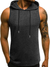 Men’s Hooded Sleeveless Gym Tank Tops