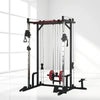 Power Cage, 1400LBS Squat Rack with Cable Crossover System, Home Gym Equipment Multi-Function Smith Machine with LAT Pulldown System Training Attachments