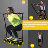 Portable Home Gym with 18 Exercise Accessories Including Fitness Board,Resistance Bands,Ab Roller Wheel and More,Full Body Workout System Suitable for Training Muscle and Burning Fat(Yellow)