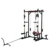 Power Cage, 1400LBS Squat Rack with Cable Crossover System, Home Gym Equipment Multi-Function Smith Machine with LAT Pulldown System Training Attachments